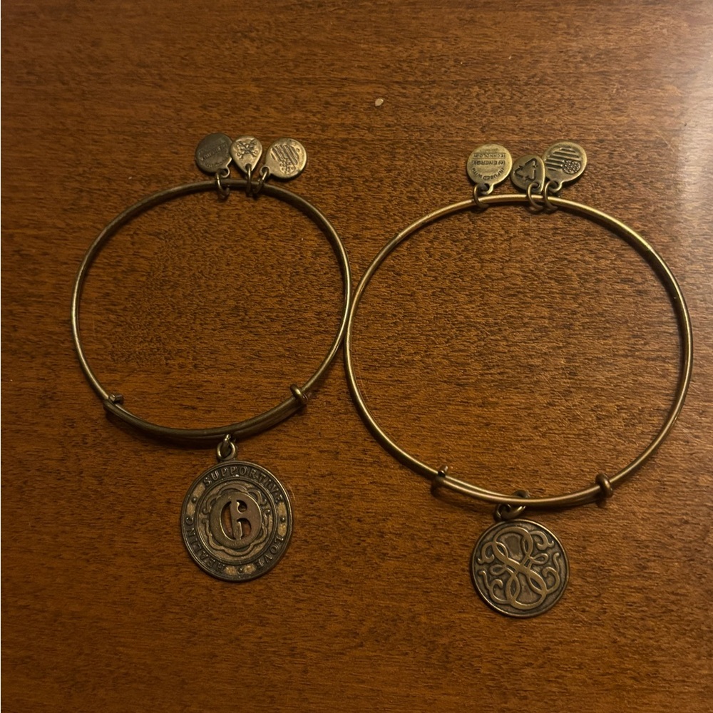 Alex and Ani Gold Bangle Bracelets - set of 2